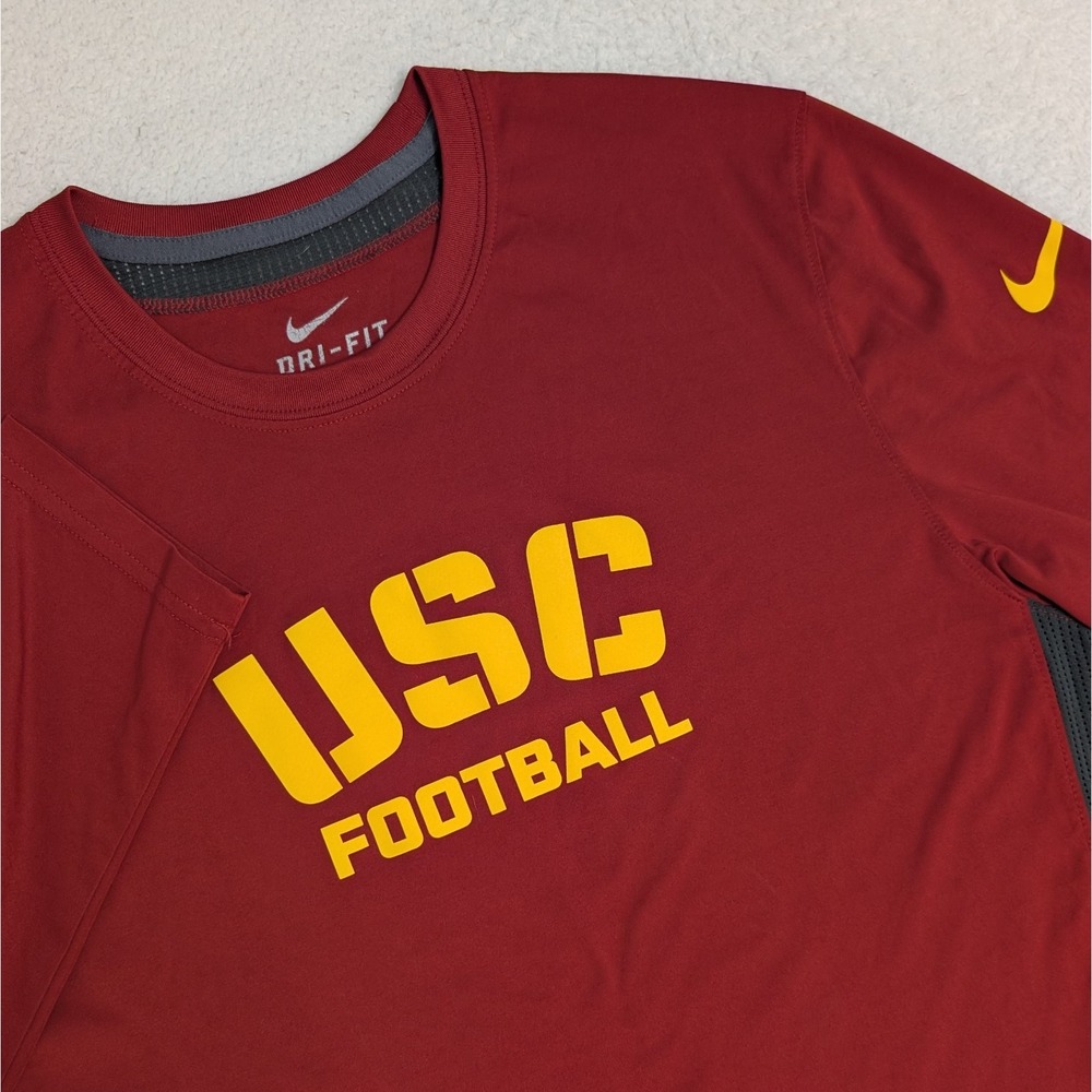 Nike USC Trojans Football Performance Stretch‎ Mens Red Size M 27642X-SC1